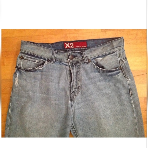 X2 Quality Denim M42 Loose Blue 100% Cotton Men's Jeans Size W32 L32 Boot Cut - Picture 4 of 12